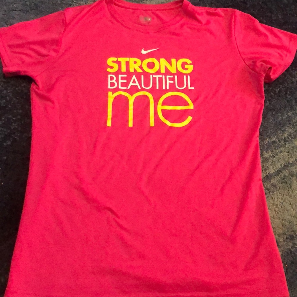 Hot pink and yellow Nike shirt large